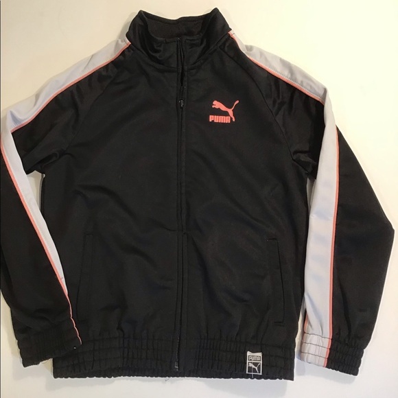 Puma Kids Black Sweatshirt Logo Full ZIP - Picture 2 of 7